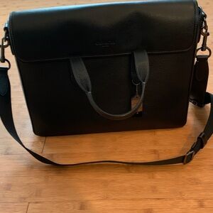 Black Coach Leather Men's Bag